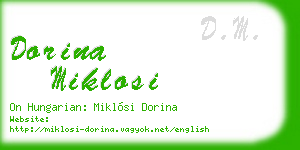 dorina miklosi business card